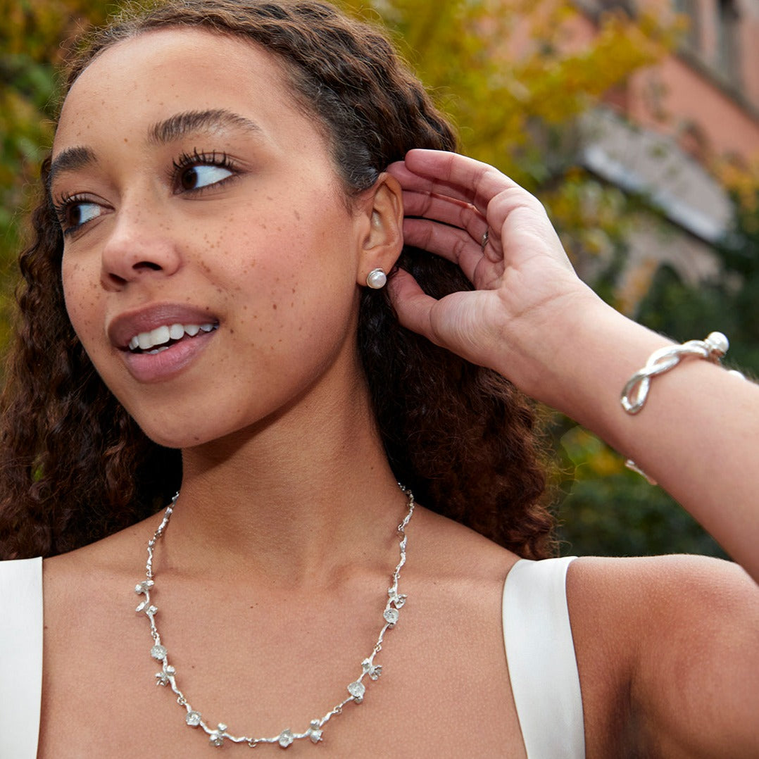 Boucles d'oreilles à tige en perles
