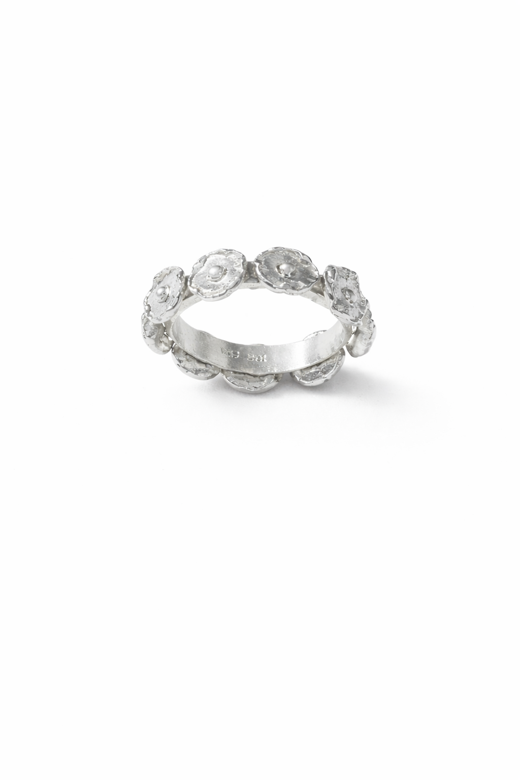 fleur d'argent couronne ring
