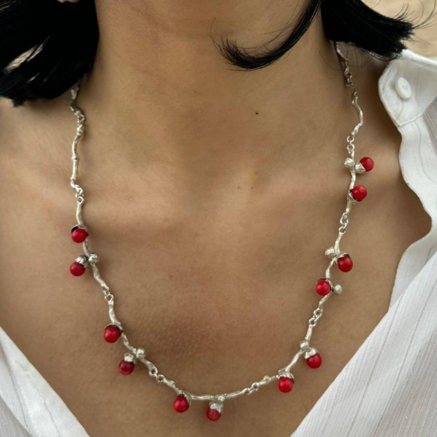 The coral beads necklace - one of a kind