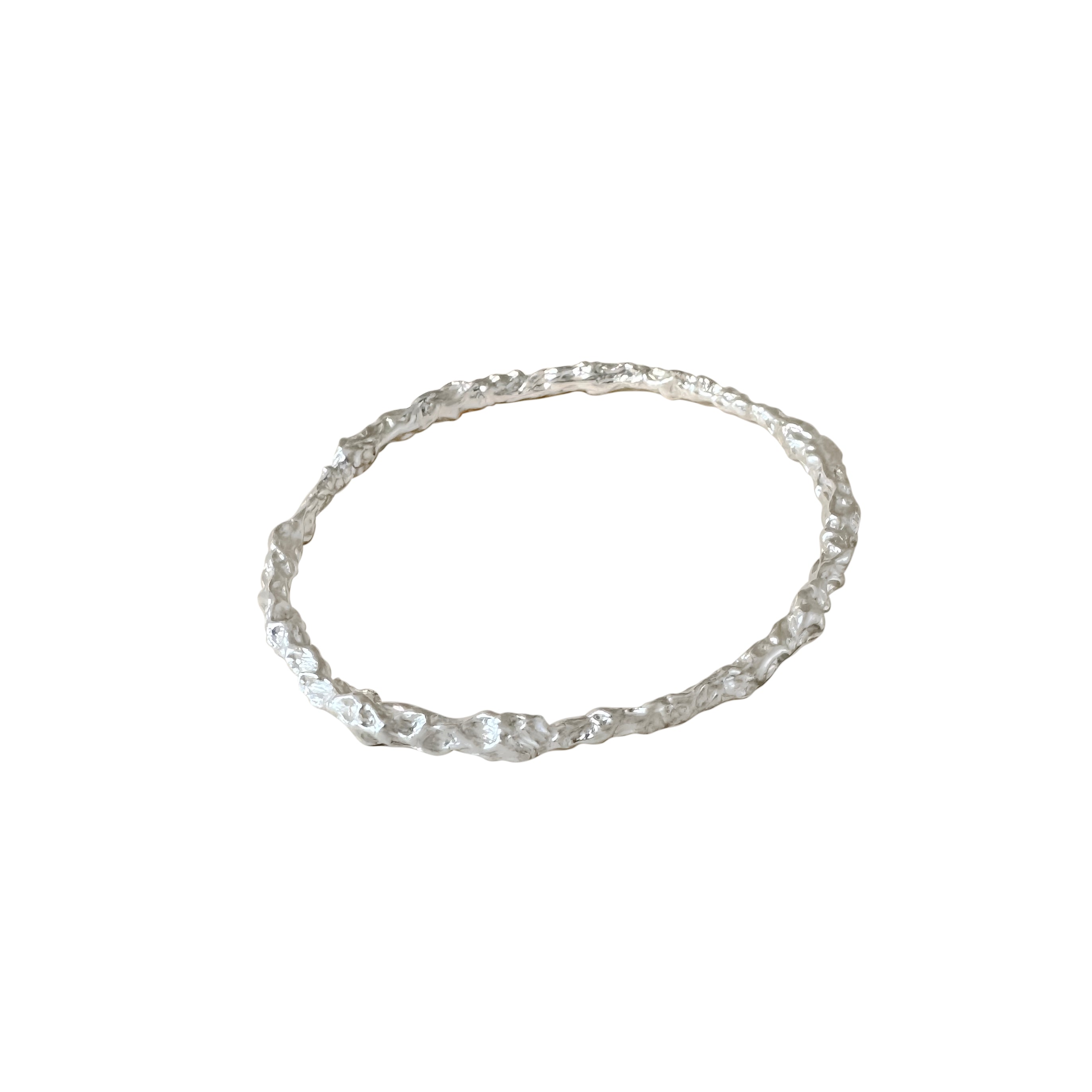 Unearthed- one-of-a-kind Sterling Silver Coral Reef Bangle
