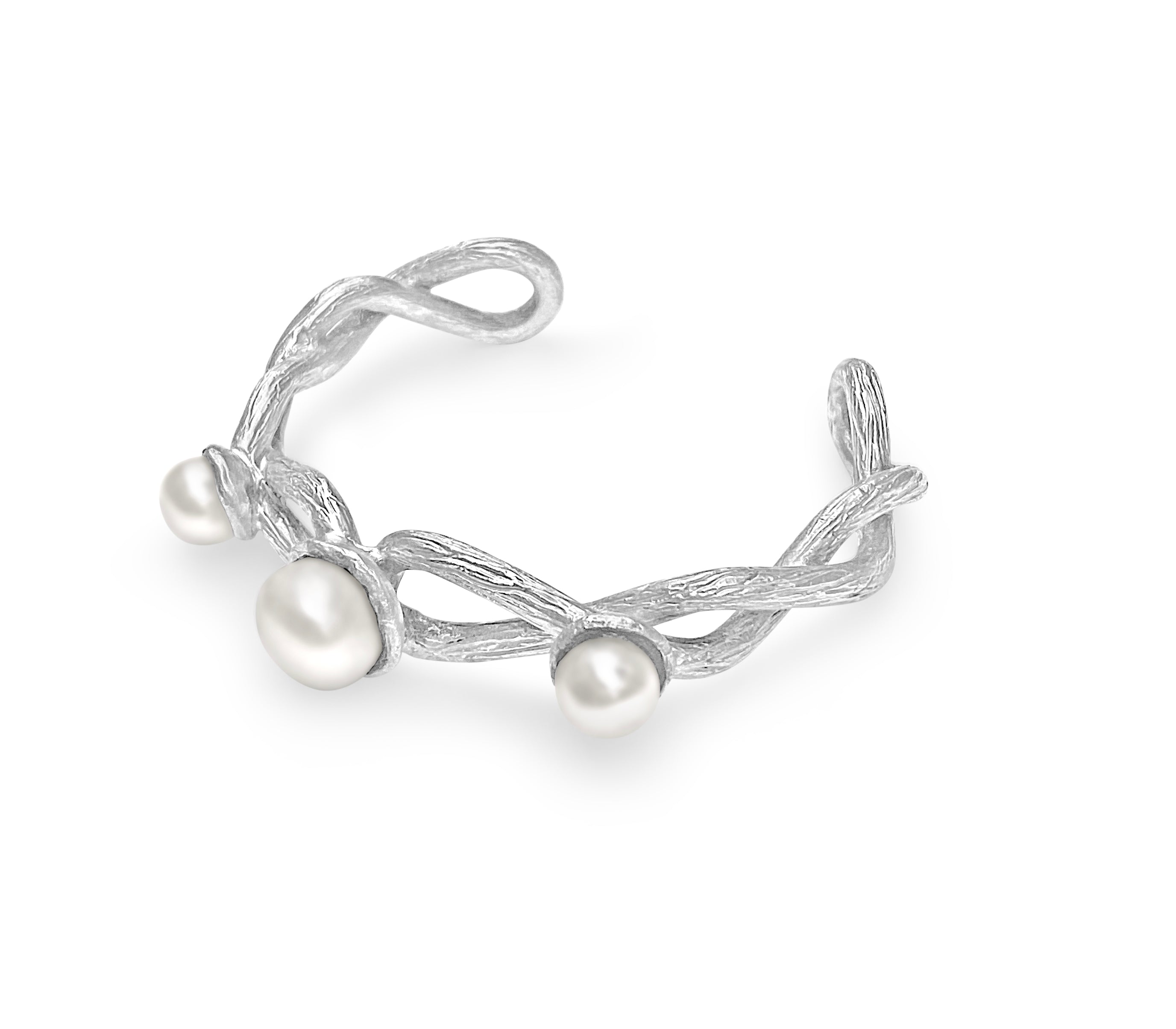 Manchette Perles Argent