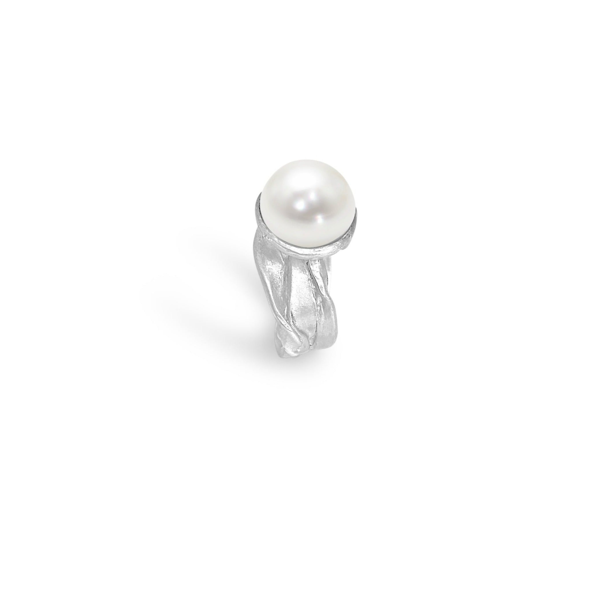 Bague Perle Algues Argent