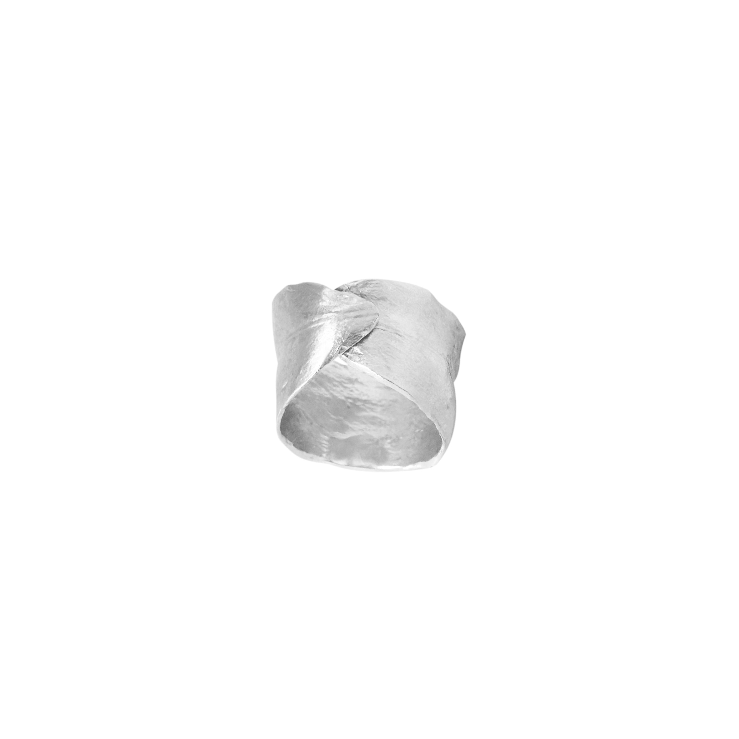 Brooklyn Stoop Silver leaf ring size 8