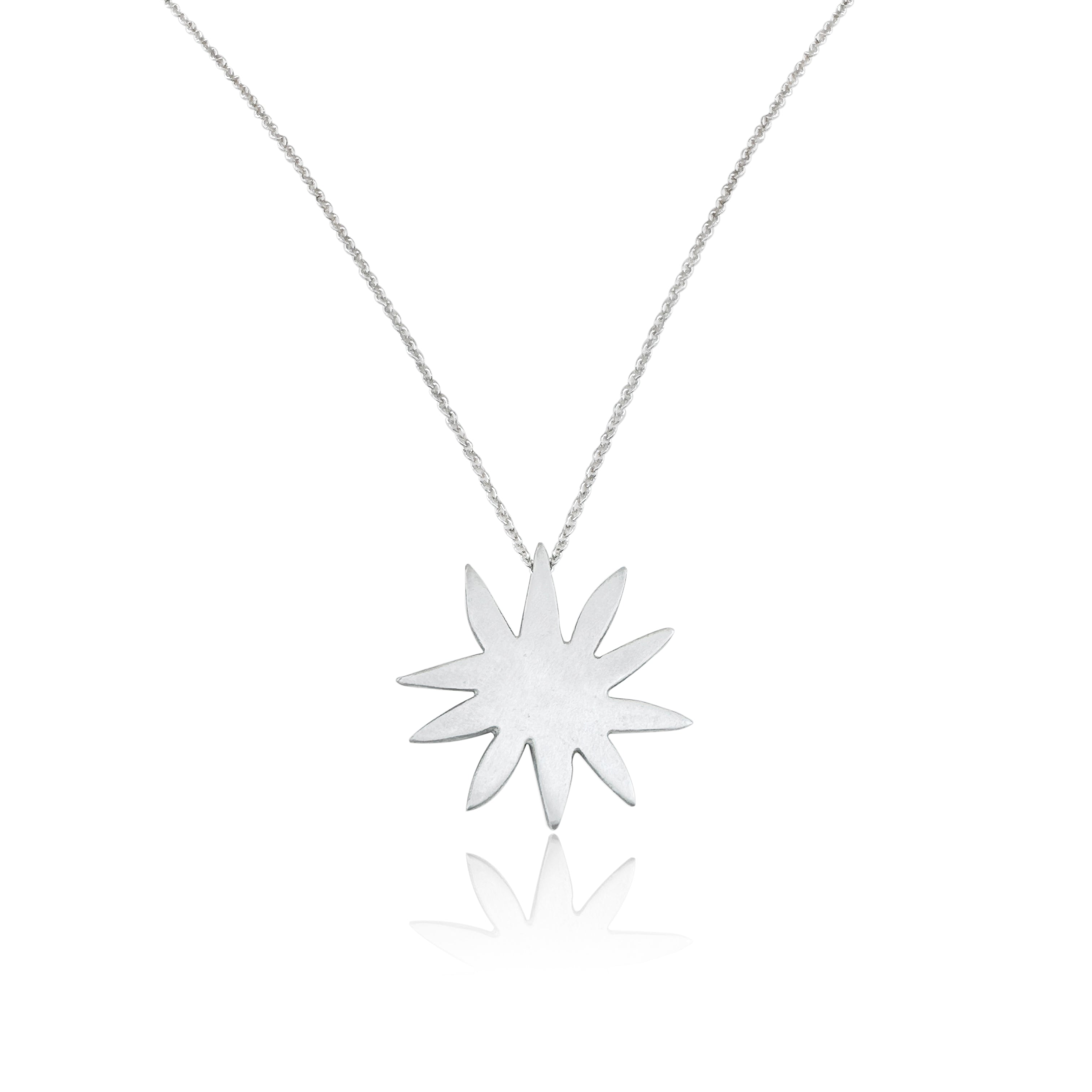 the Sterling Silver Radiant Sunburst Pendant