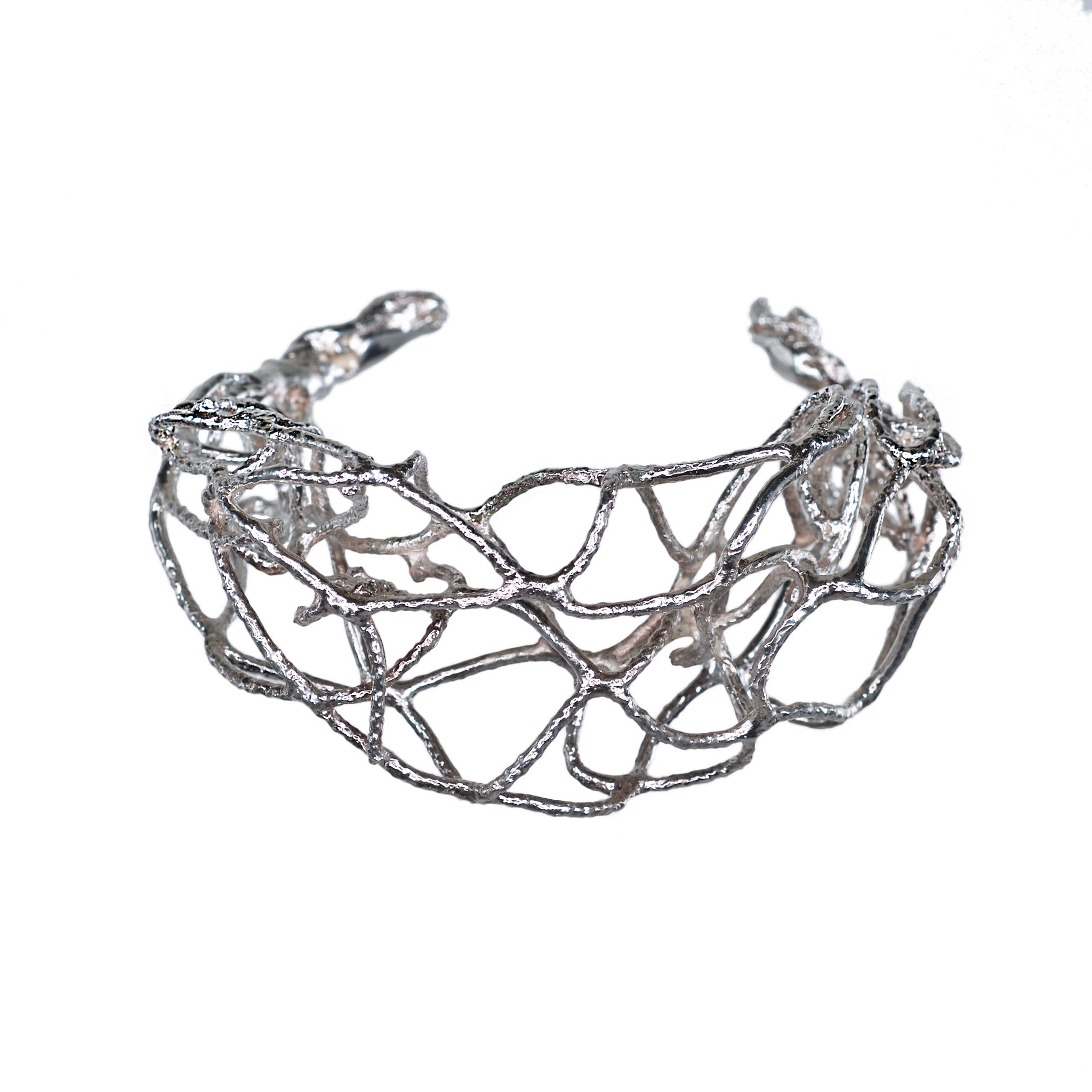 bracelet en filet de pêche (manchette) - unique en son genre