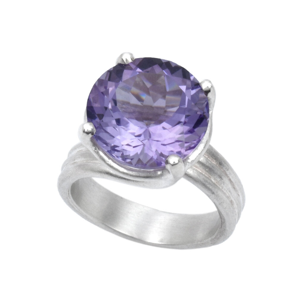 bague glycine améthyste rose de France