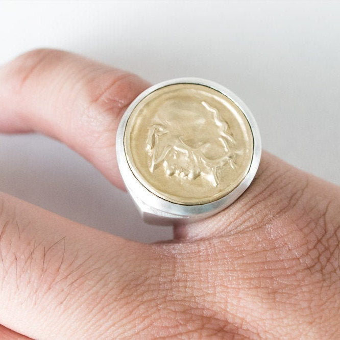 The Warrior Coin Signet ring