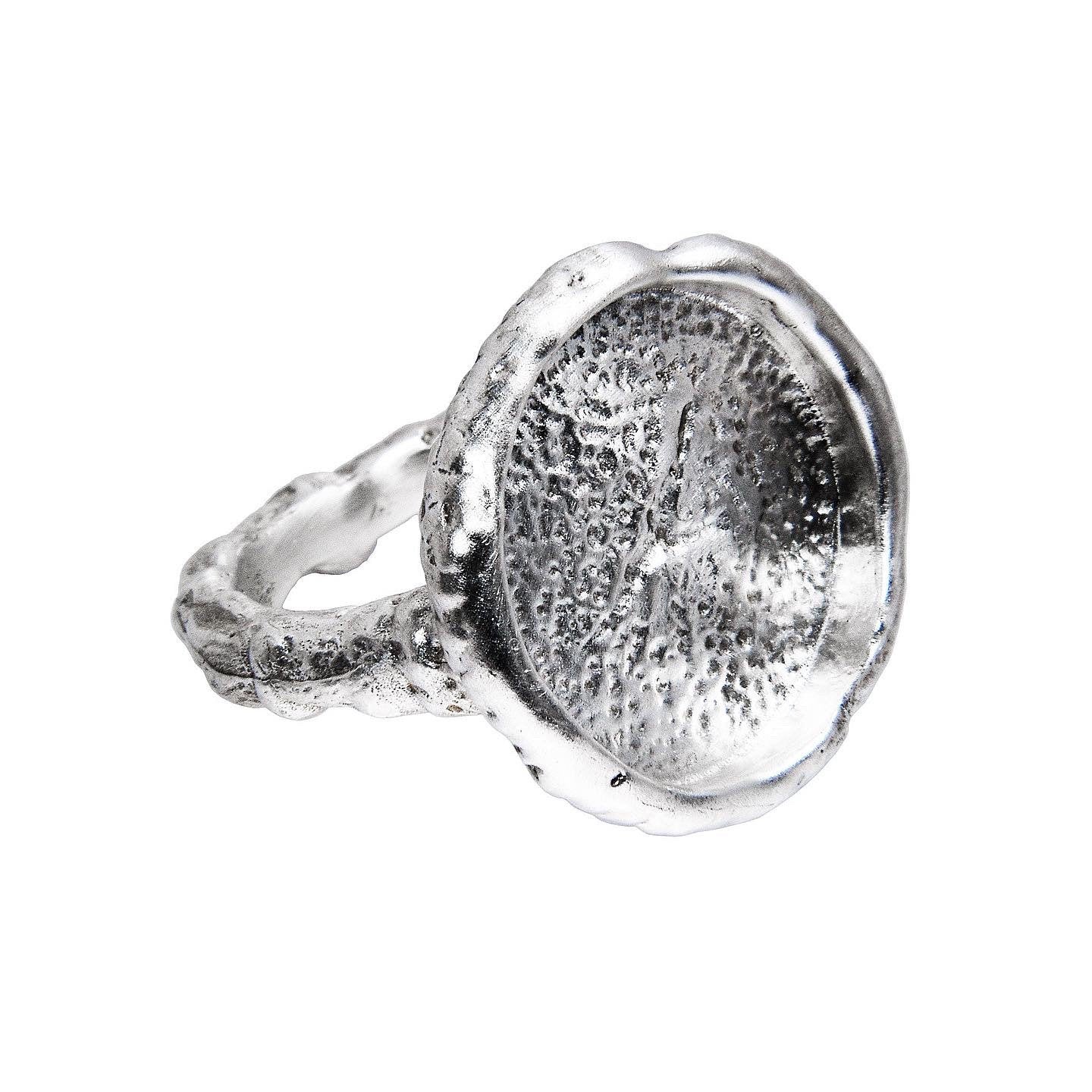 bague gland en argent sterling
