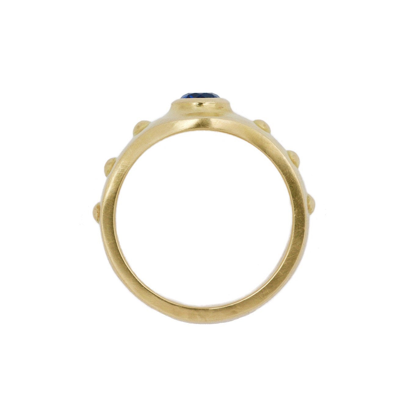 Bague de prière de Mémée saphir bleu 18 carats