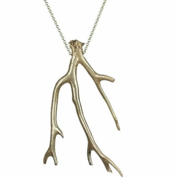 le pendentif branche de corail Miami beach en laiton jaune