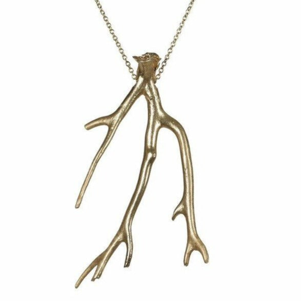 le pendentif branche de corail Miami beach en laiton jaune