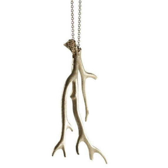 le pendentif branche de corail Miami beach en laiton jaune