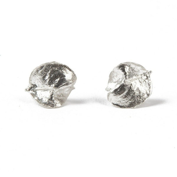 Brooklyn Autumn Leaf Cast Earrings in Silver