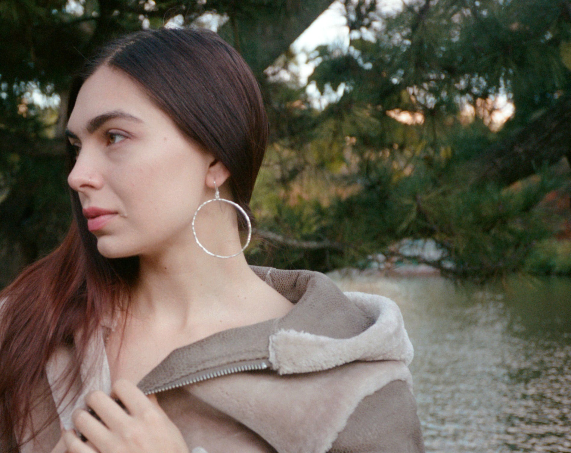 The root hoop earrings