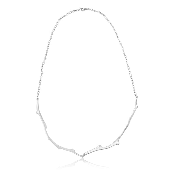 the fruit branch necklace in silver