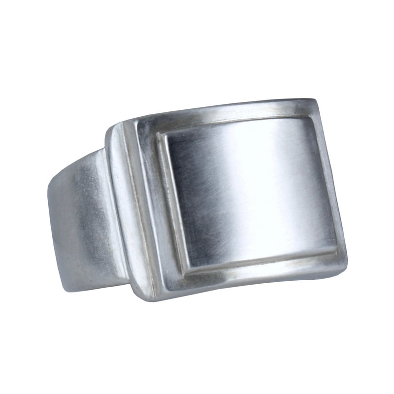 Step signet ring - ready to ship in size 10