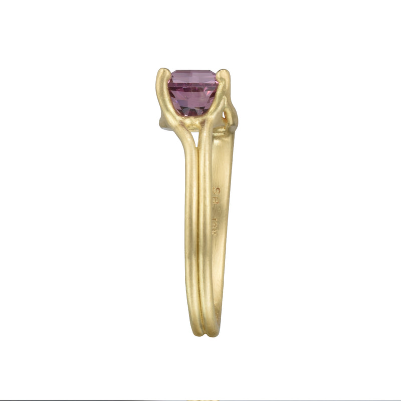 wisteria ring with a rhodolite garnet - size 7