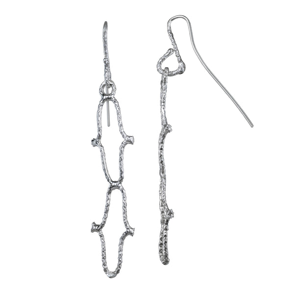 fishing net dangle earrings