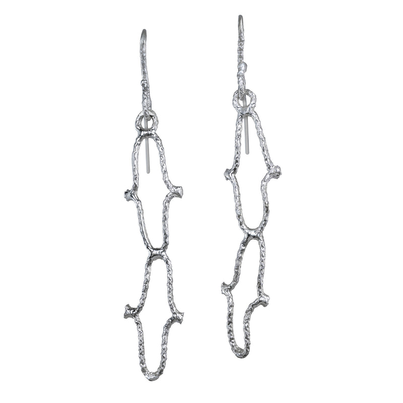 fishing net dangle earrings