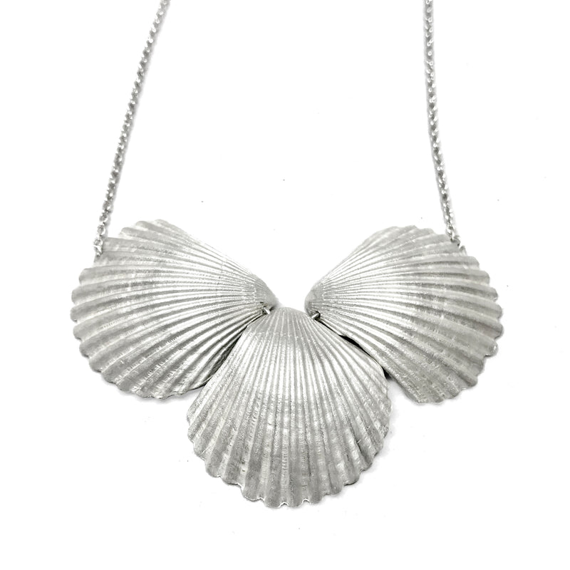 The silver 3 sea shells pendant