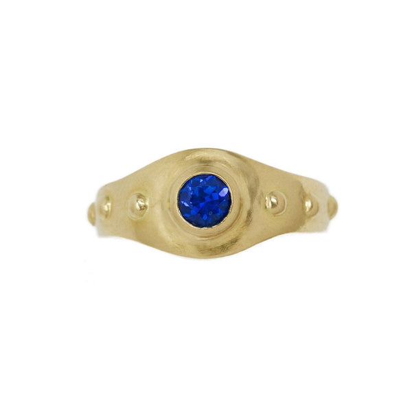 18K blue sapphire mémée's prayer ring