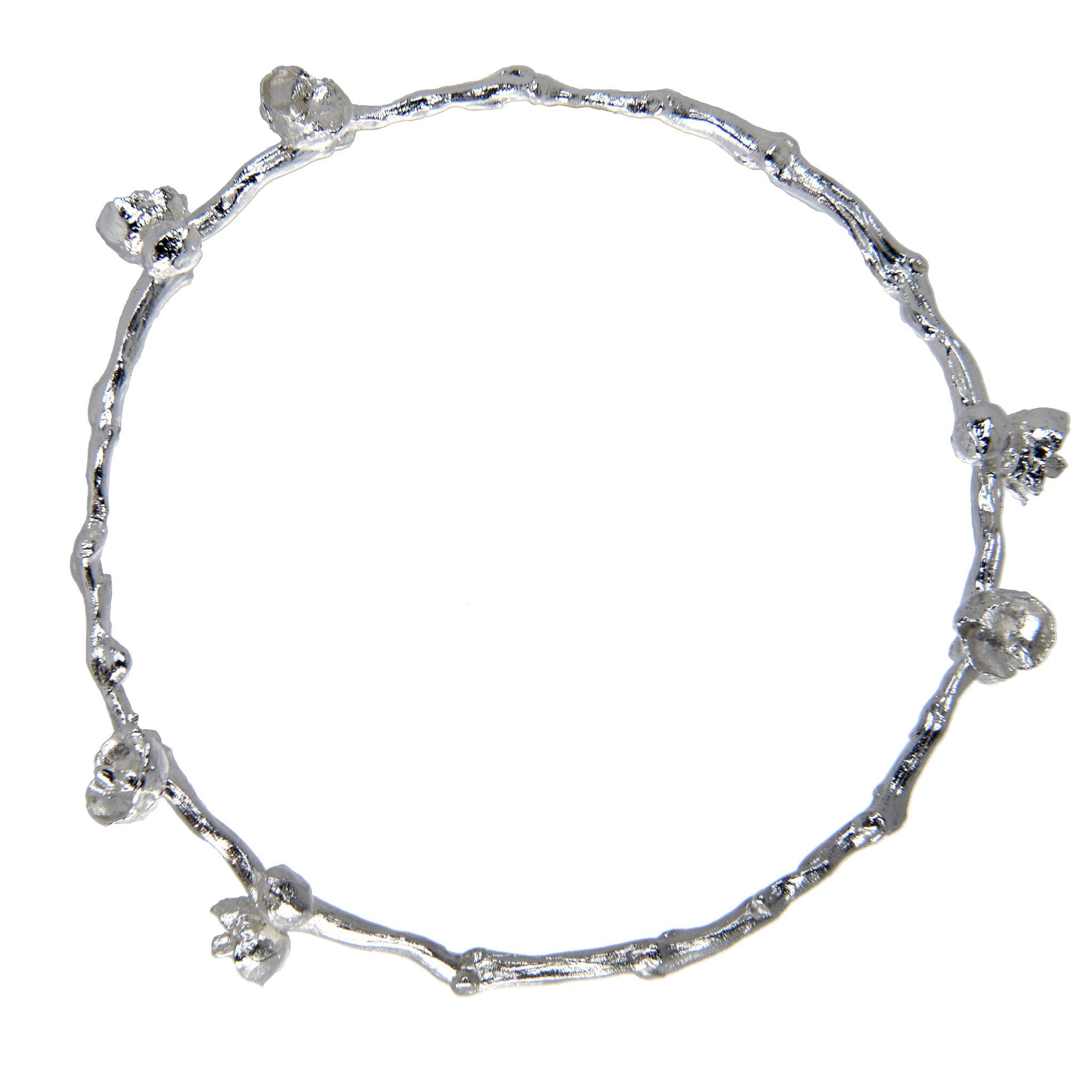 the silver dates branch bangle