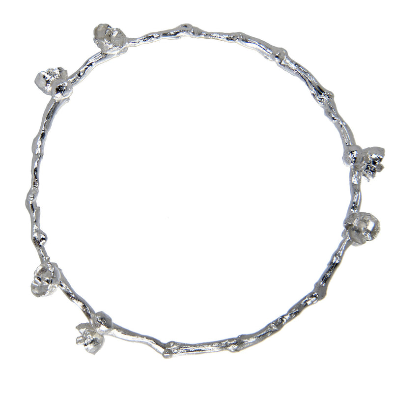 the silver dates branch bangle