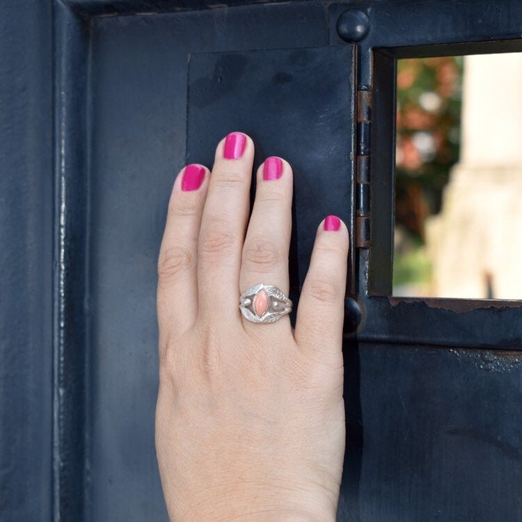 La Marquise Cabochon Ring fiançailles bague unique de tous les jours