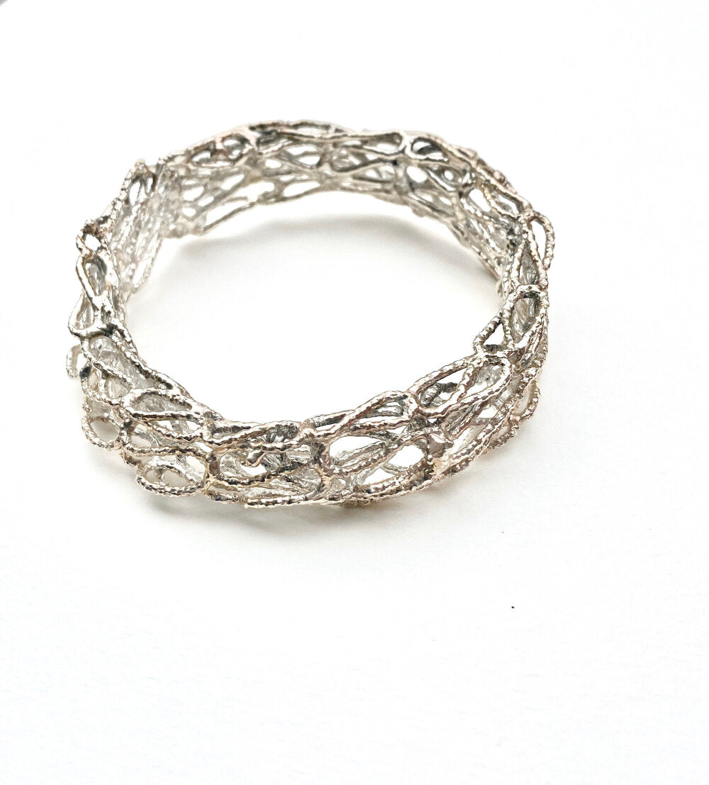 one of a kind fishing net bangle